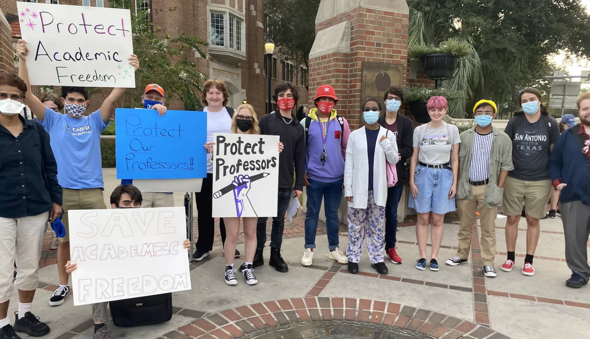 University of Florida faculty student protest