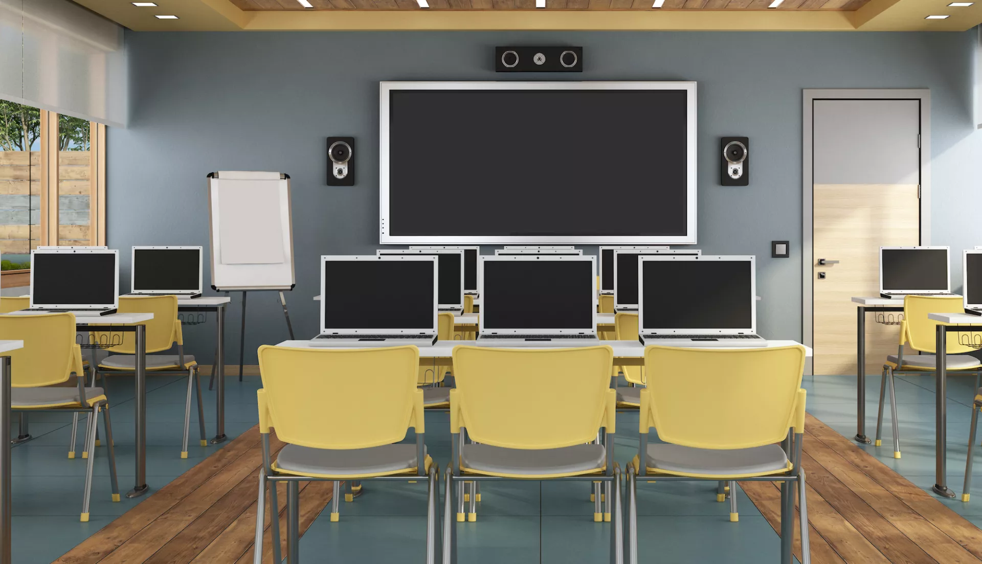 laptop in classroom