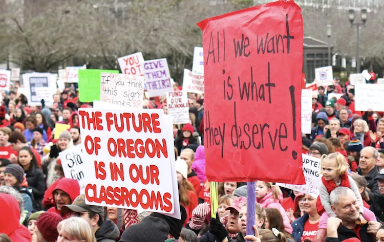 Educators protest in Oregon