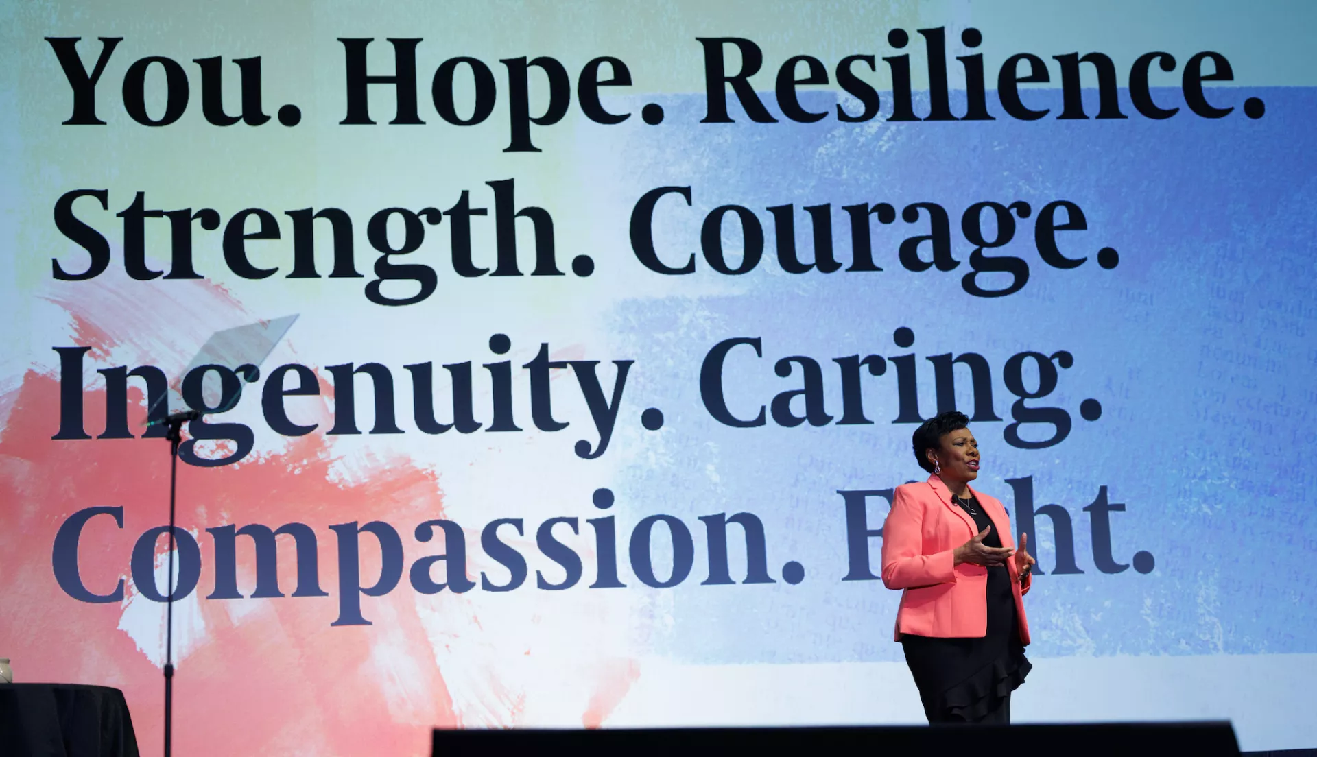 Becky Pringle at leadership summit