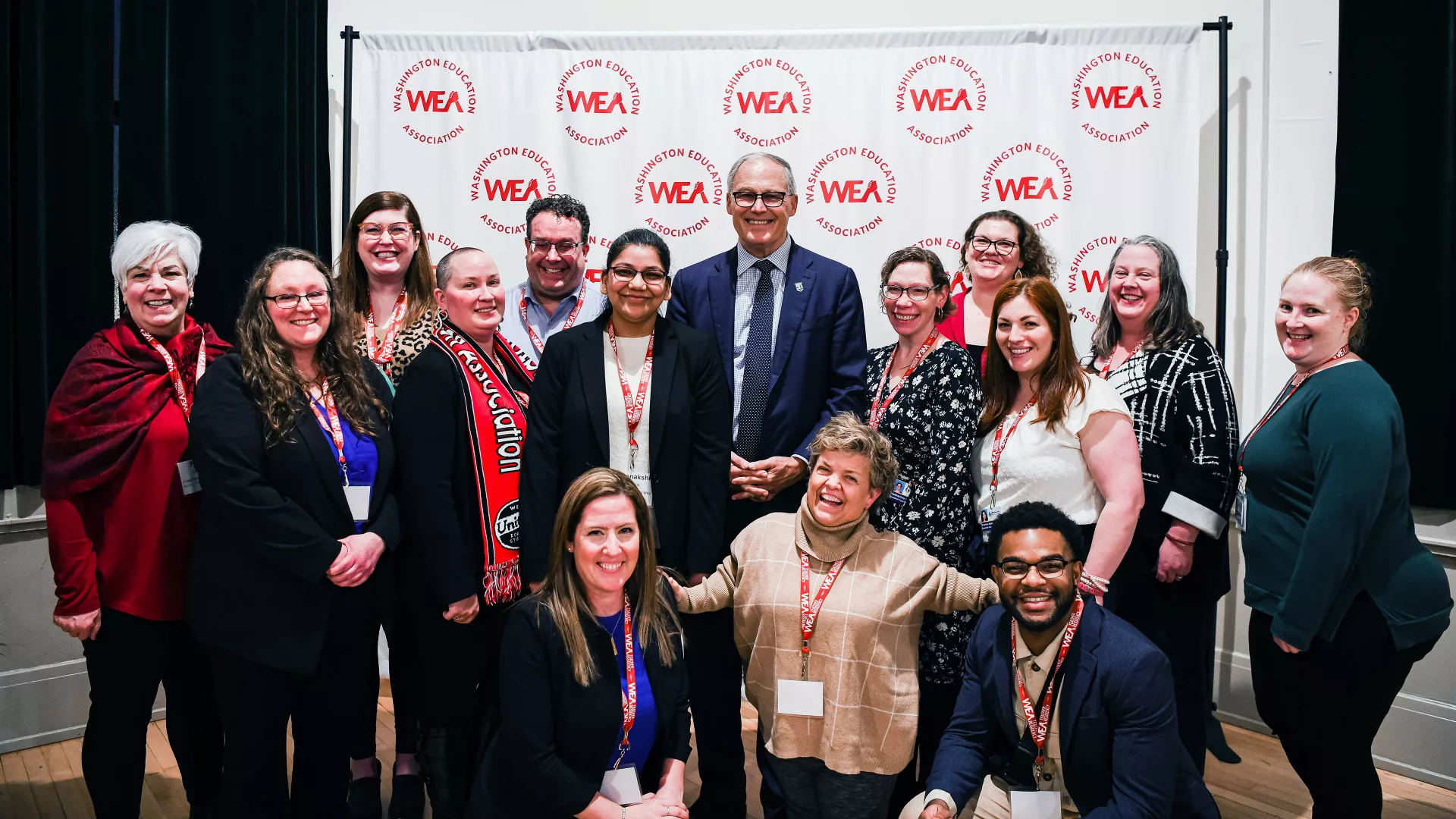 Participants in the Washington Education Association Teacher Residency program pose for a group phot