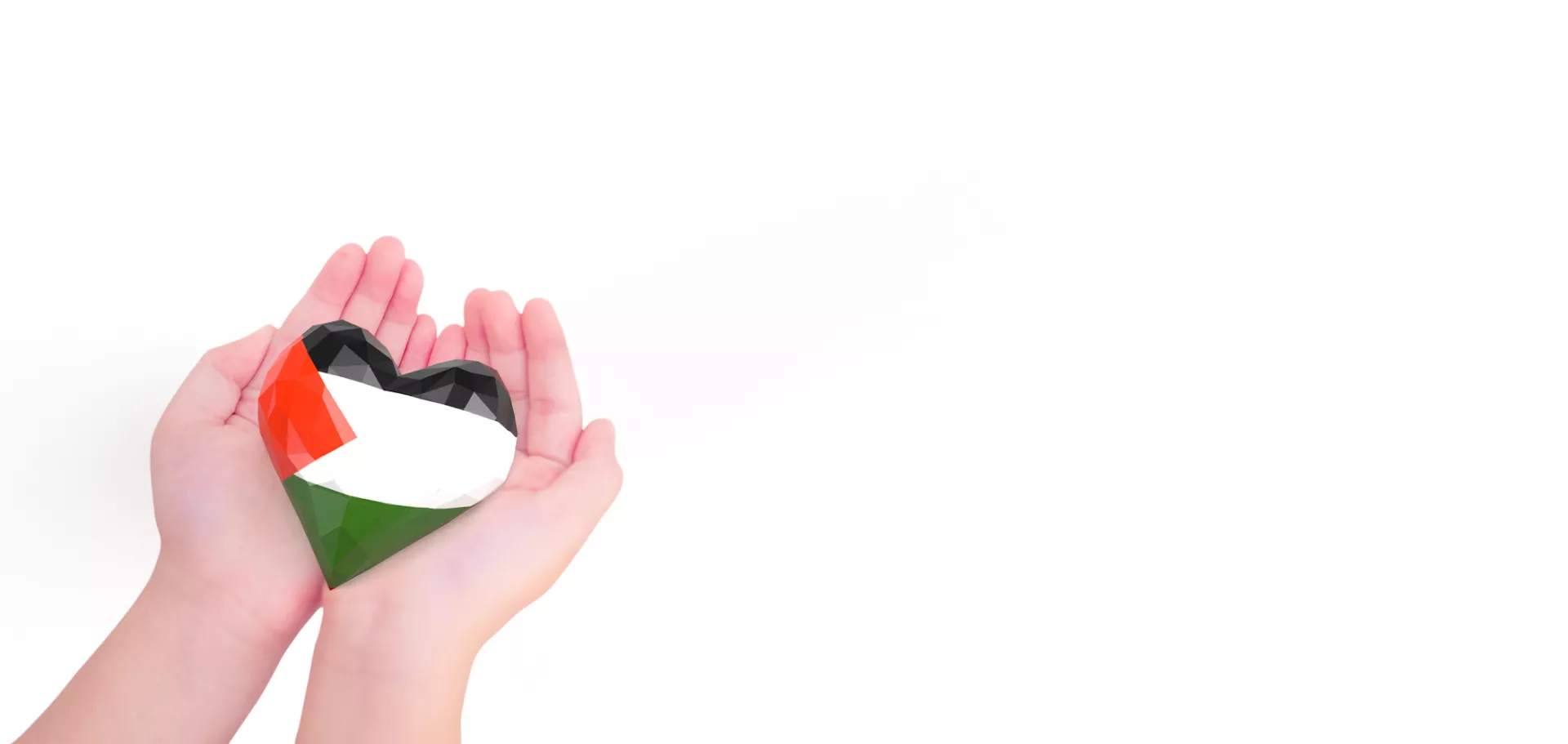 Heart shaped Palestinian Flag