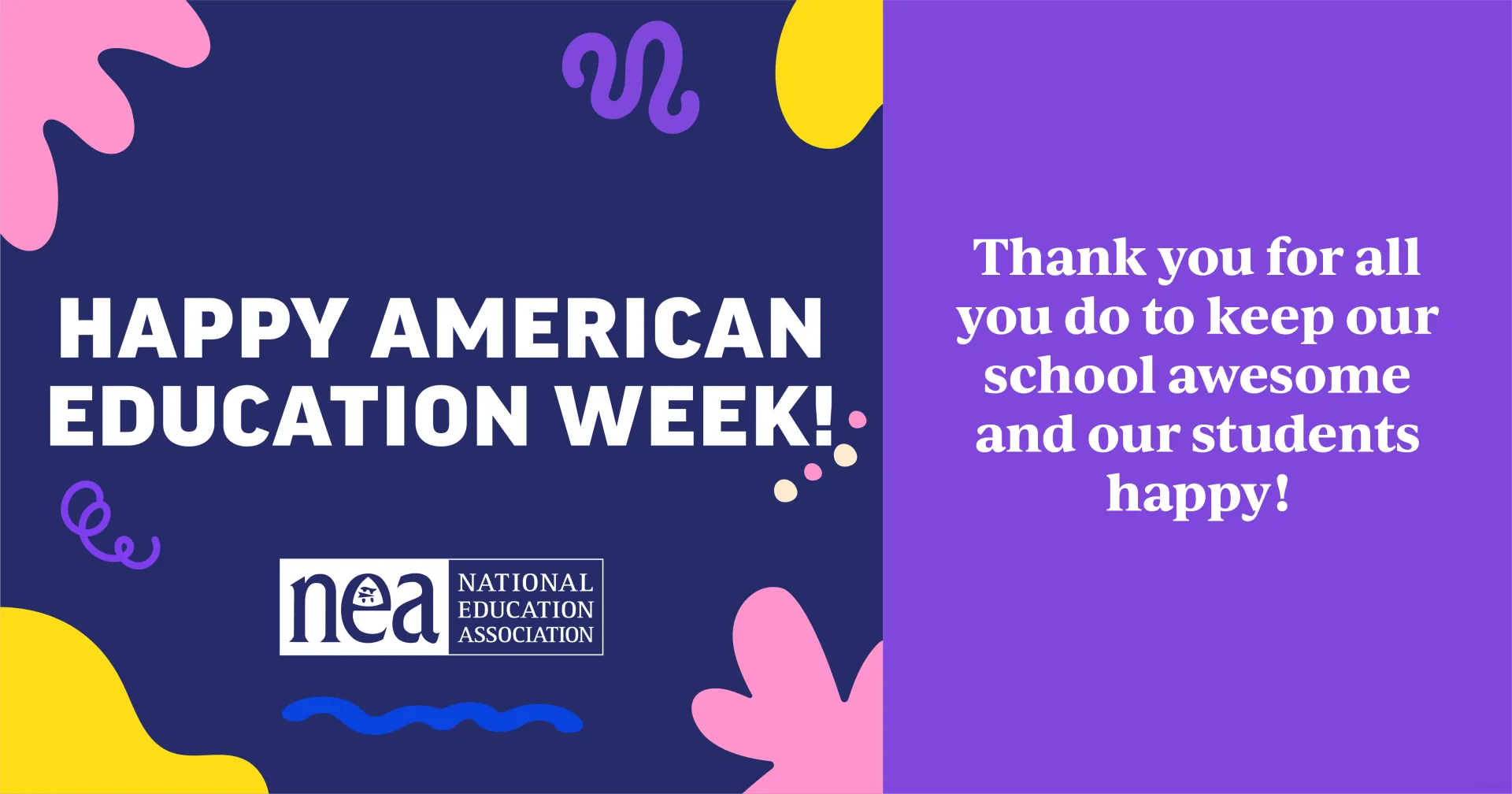 American Education Week postcard