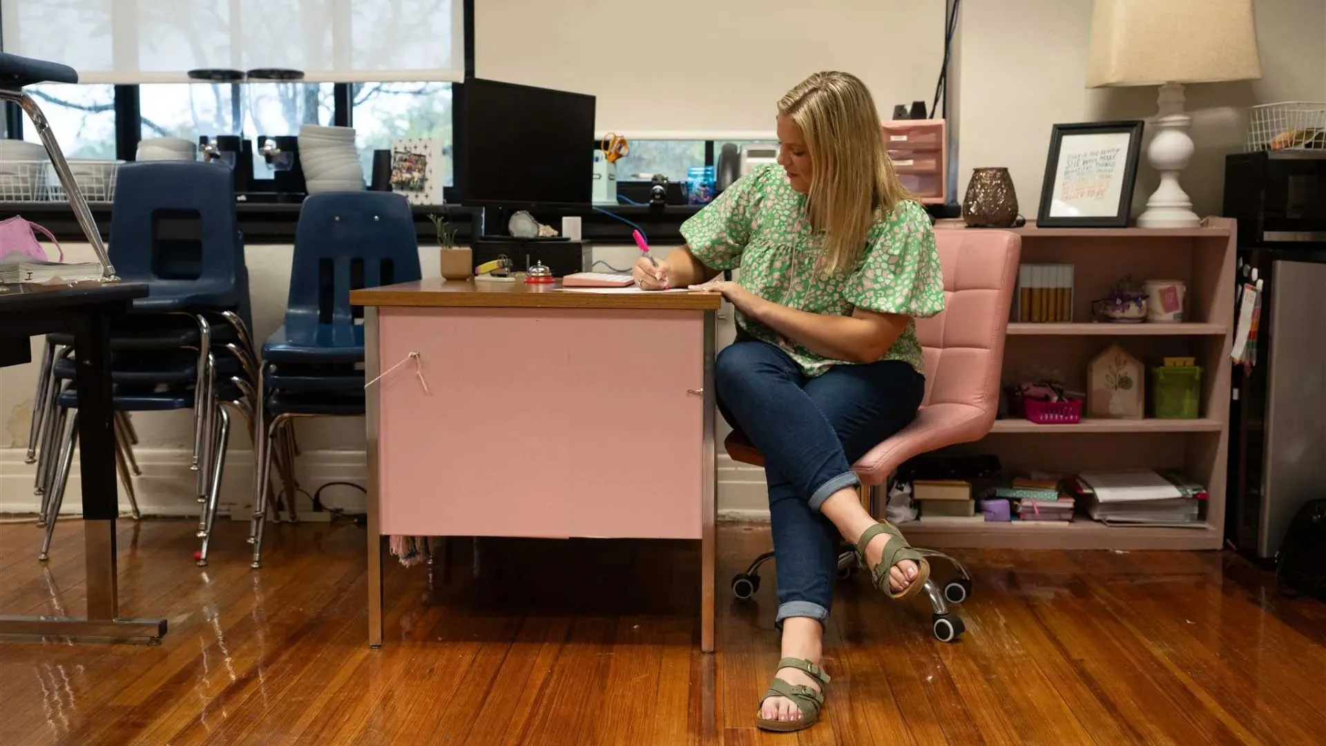 Madison Sharp, in her new fave shoes