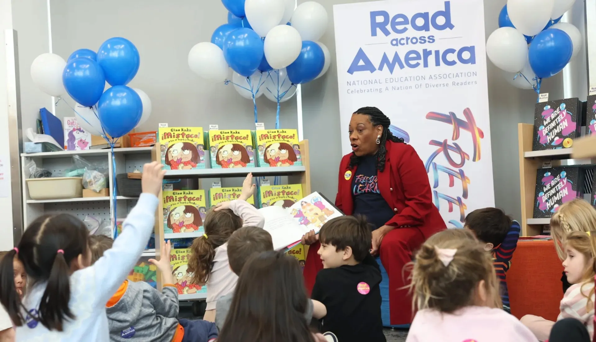 Becky Pringle at Read Across America event