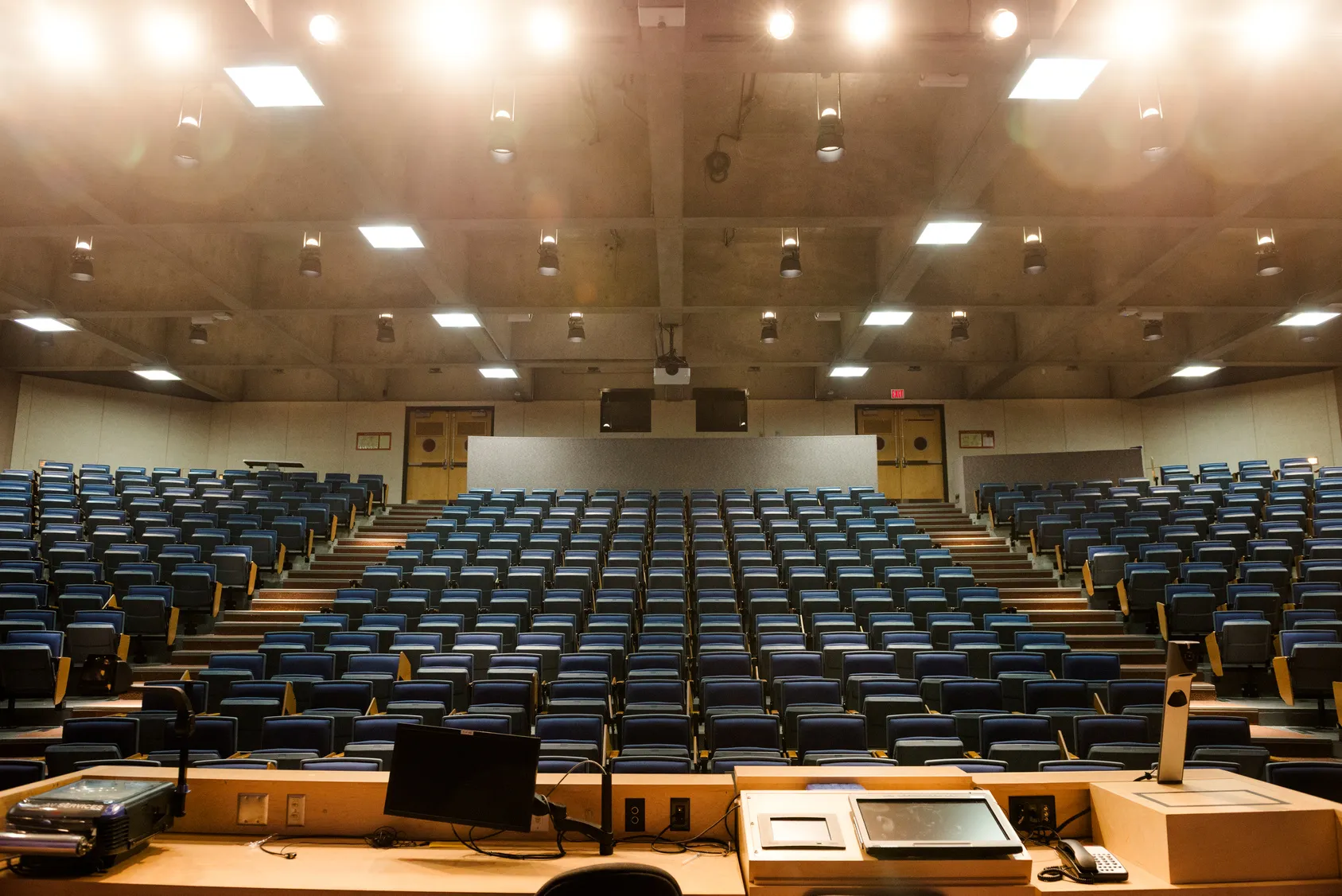 Empty college classroom