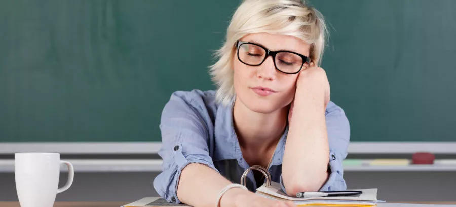 tired teacher