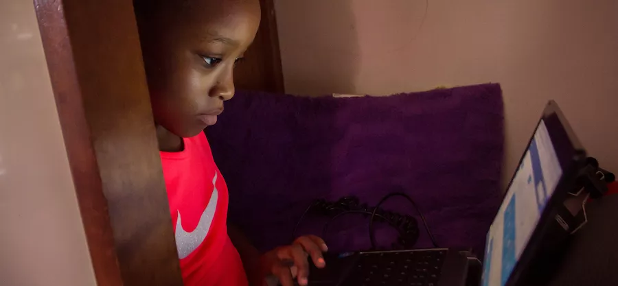 a student in a trauma-informed elementary classroom
