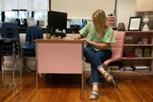 Madison Sharp, in her new fave shoes