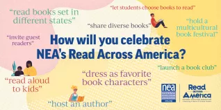 text graphic with suggestions for celebrating Read Across America