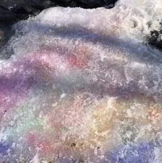 Photo of paint on snow