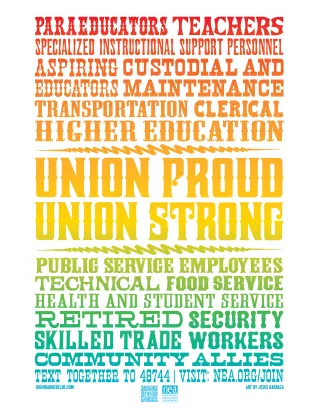 Union proud. Union strong. Download our poster and text TOGETHER to 48744 today!
