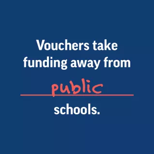 vouchers take funding away from public schools