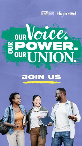 NEA Higher Ed Join Graphic for Instagram Stories