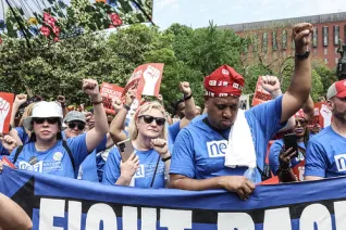 NEA members at May Day