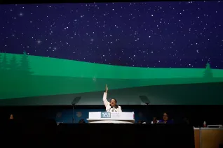 Becky Pringle gives Keynote on opening day at the 2025 NEA Representative Assembly in Portland, Oregon JULY 03 2025