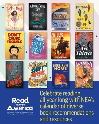 Collage of book covers from the 2025 Read Across America Calendar