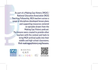 Making Gay History Postcard back