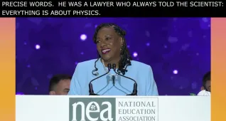Becky Pringle addresses delegates to the 105th Representative Assembly