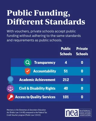 Pubic funding, Different standards