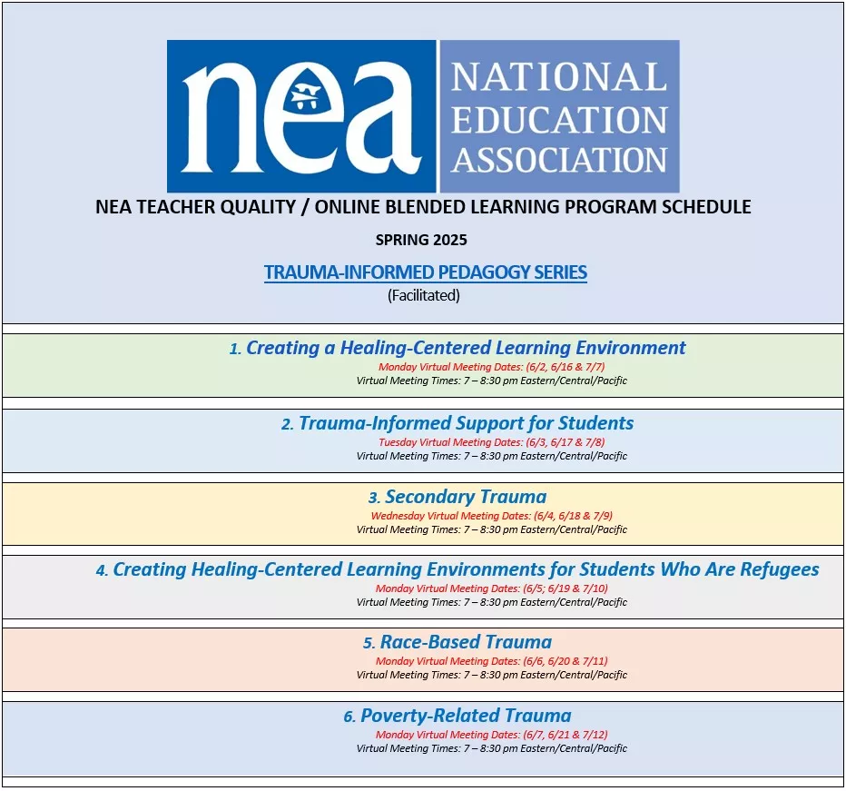 Trauma-Informed Pedagogy Schedule