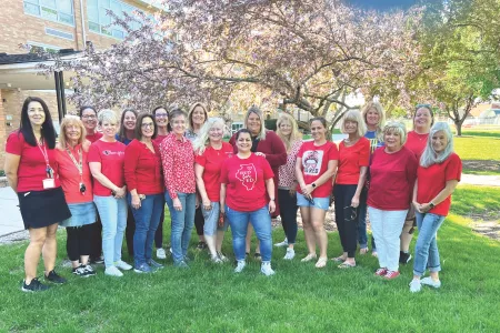 Members of Illinois' Crystal Lake Association of Support Staff 