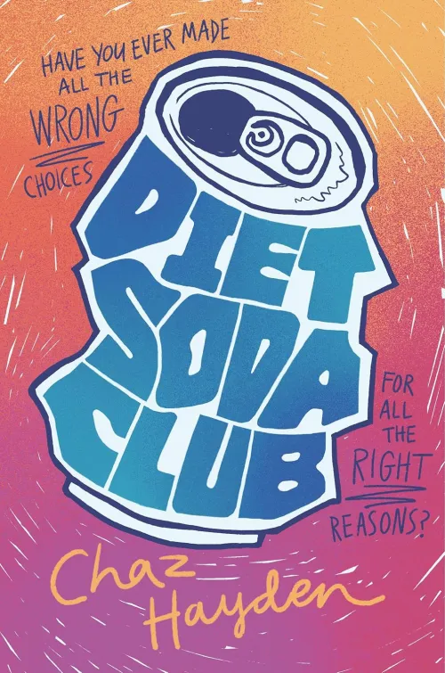 cover of Diet Soda Club showing an illustration or a partically crushed soda can with the book title