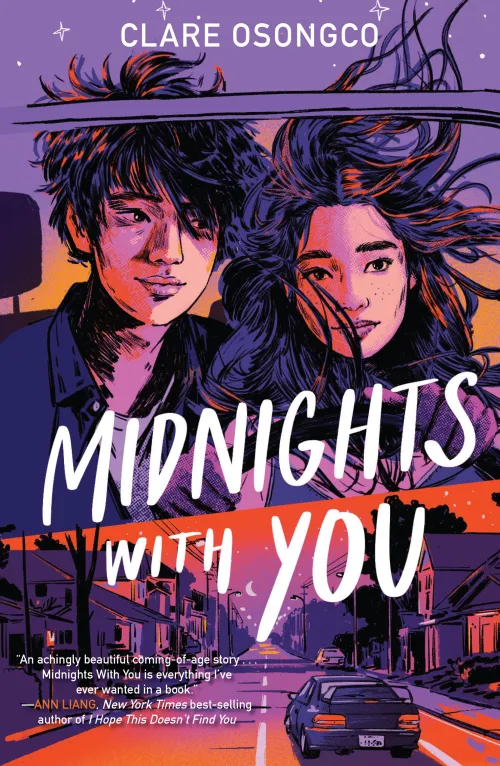 cover of Midnights with You showing an illustration of a young dark-haired teen boy and girl looking off in the distance