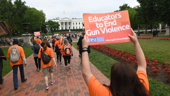 Educators march on Washington to fight gun violence