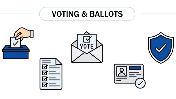 Graphic image depicting Voting and Ballot methods