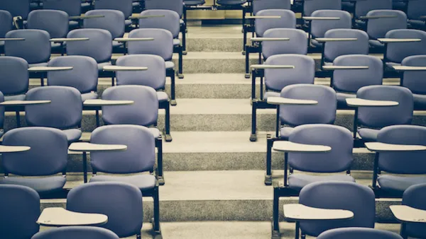 empty college classroom