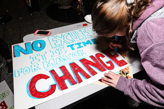 Poster making: No excuse It's time for major change