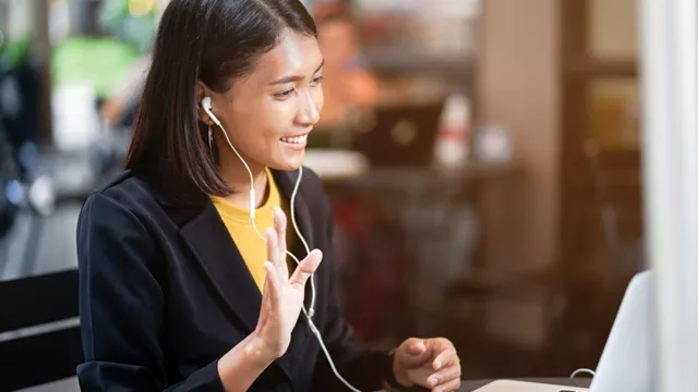 young women participating in zoom call