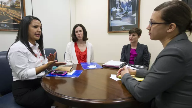 NEA members speak with elected leaders on Capitol Hill about immigration
