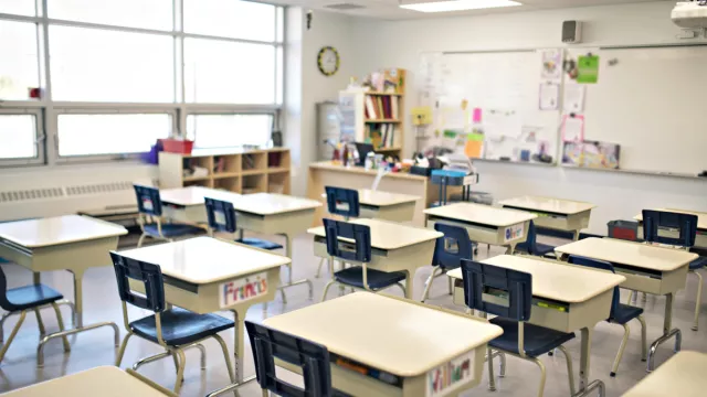 An empty classroom