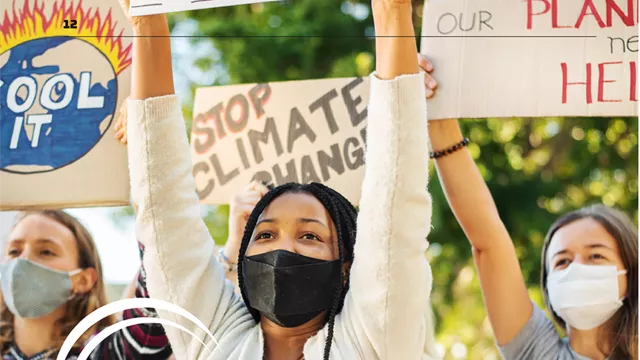 students protesting for environmental protections