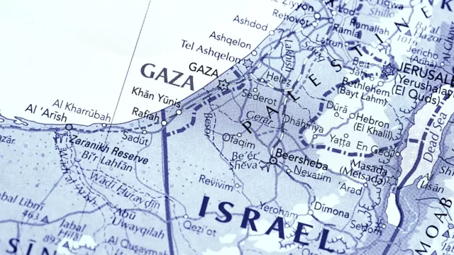 atlast map of israel and gaza