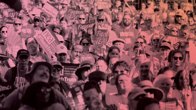 Crowd at rally