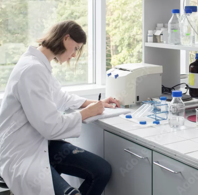 Researcher in lab