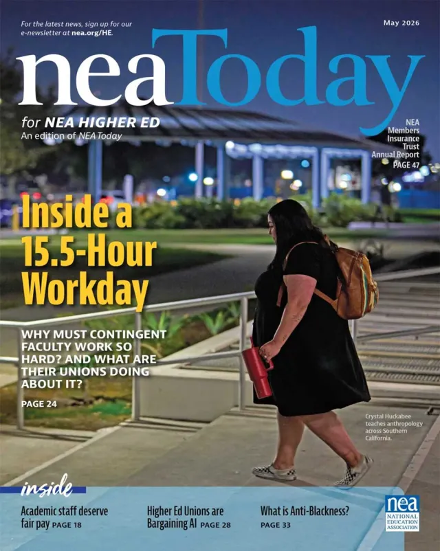 NEA Today for NEA Higher Ed Cover May 2026