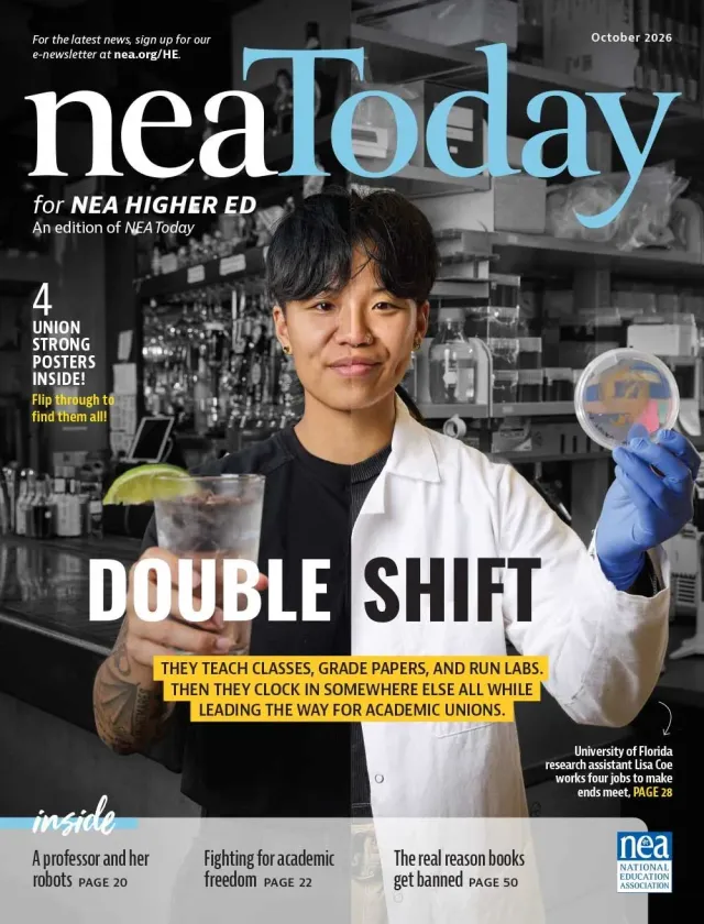 NEA Today for NEA Higher Ed October 2026 Cover