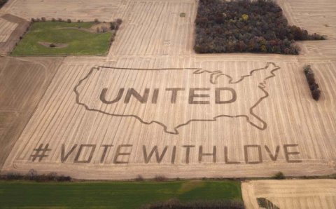 Vote with Love crop art