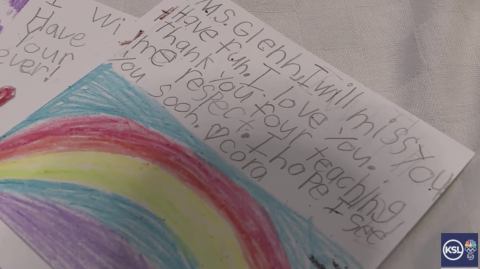 Alice Glenn will cherish notes from the students she says made her who she is.