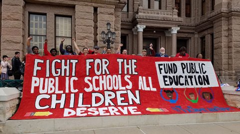 Texas Red for Ed rally