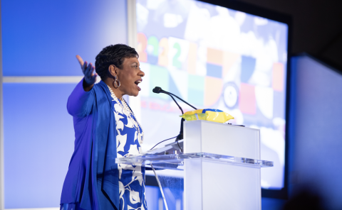 becky pringle at AE conference