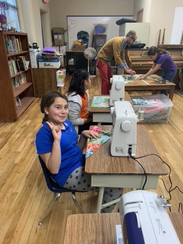 Enos Garcia sewing class