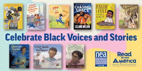 Twitter image for Read Across America books for Black History Month
