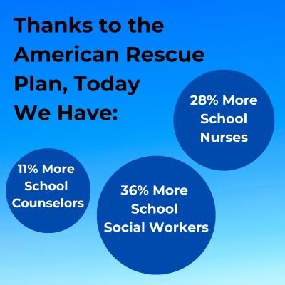 Thanks to ARP, we have more nurses, counselors and social workers