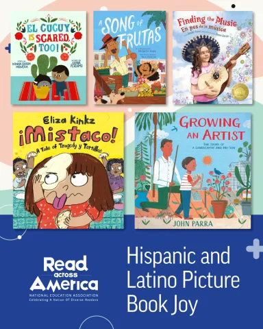 A collage of picture book covers for Hispanic Heritage Month