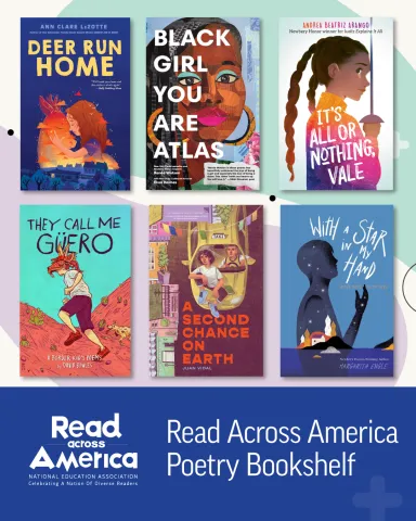 A collage of picture book covers for Poetry Month
